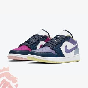 Air Jordan 1 Low SE Mismatched - Purple Magenta size 7